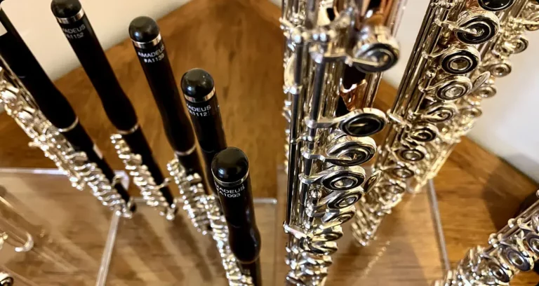 Photo of flutes for instrument trials