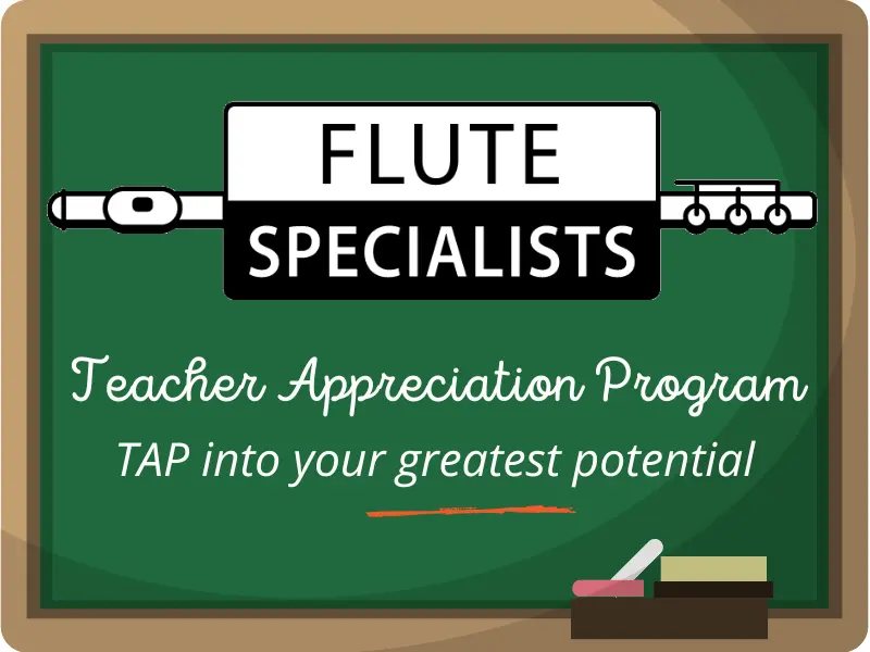 graphic of Flute Specialits teacher appreciation program